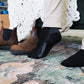 Black Merino Wool Blend Socks